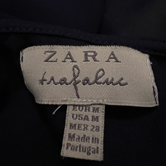 Zara navy blue beautiful one shoulder dress in excellent condition medium - Picture 11 of 12